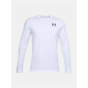 Bílé sportovní tričko Under Armour UA SPORTSTYLE LEFT CHEST LS obraz