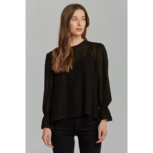 KOŠILE GANT D2. GOLD DOT BLOUSE BLACK obraz