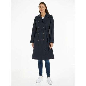 Tommy Hilfiger Cotton Classic Trench Kabát Modrá obraz