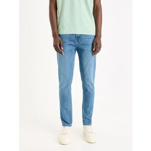 Celio Gotapered Jeans Modrá obraz