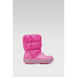 Kozačky Crocs WINTER PUFF BOOT KIDS 14613-6TR Materiál - Croslite, Látka/-Látka obraz