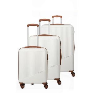 Sada cestovních kufrů Travelite Bali S, M, L White/Cognac obraz