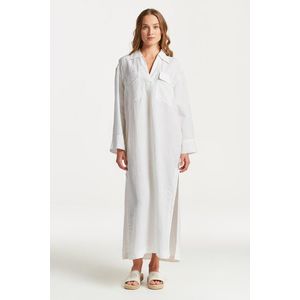 ŠATY GANT RELAXED MAXI LINEN CAFTAN WHITE obraz