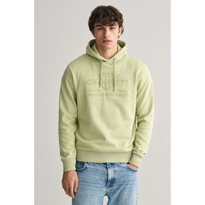 MIKINA GANT REG TONAL SHIELD HOODIE MILKY MATCHA obraz