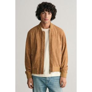 BUNDA GANT SUEDE BOMBER JACKET DARK KHAKI obraz