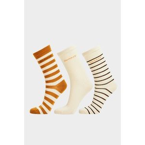 PONOŽKY GANT STRIPE RIB SOCKS 3-PACK LINEN obraz