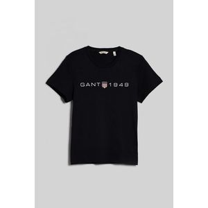 TRIČKO GANT REG PRINTED GRAPHIC T-SHIRT BLACK obraz