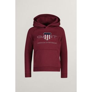 MIKINA GANT ARCHIVE SHIELD RAGLAN HOODIE WINE RED obraz