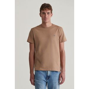 TRIČKO GANT SLIM SHIELD SS T-SHIRT WARM KHAKI obraz