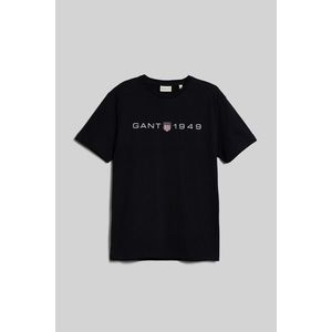 TRIČKO GANT PRINTED GRAPHIC SS T-SHIRT BLACK obraz