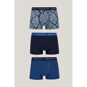 SPODNÍ PRÁDLO GANT PAISLEY TRUNK 3-PACK EVENING BLUE obraz