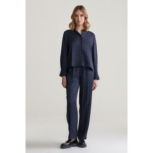 KALHOTY GANT REL MONOGRAM JACQUARD PULL ON PANT EVENING BLUE obraz