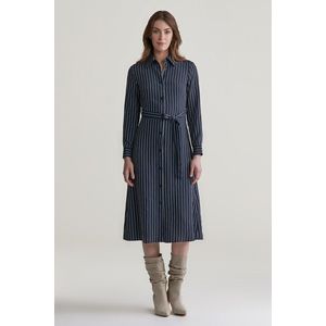 ŠATY GANT SLIM PINSTRIPED SHIRT DRESS EVENING BLUE obraz