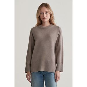 SVETR GANT HERRINGBONE DETAIL C-NECK WARM GREY obraz