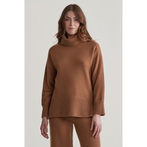 SVETR GANT HERRINGBONE DETAIL ROLLNECK CACAO obraz