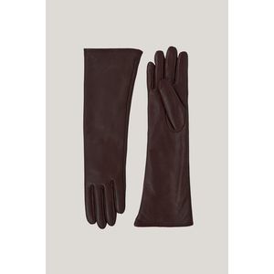 RUKAVICE GANT LONG LEATHER GLOVES SOIL BROWN obraz