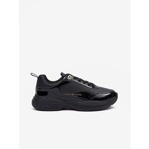 Tommy Hilfiger Womens Chunky Runner Patent Tenisky Černá obraz