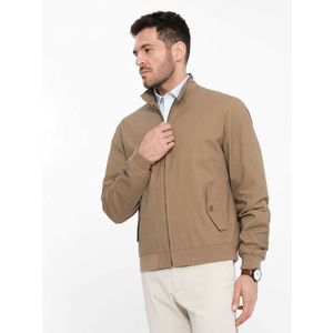 Ombre Clothing Harrington Bunda Hnědá obraz