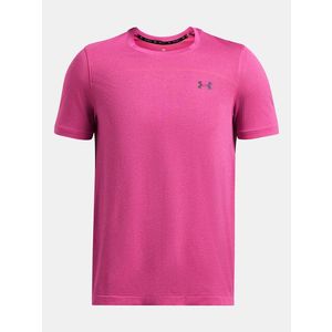 Under Armour UA Rush Seamless Wordmark SS Triko Růžová obraz