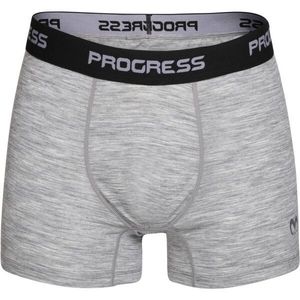 PROGRESS WARRIOR Pánské merino boxerky, šedá, velikost obraz