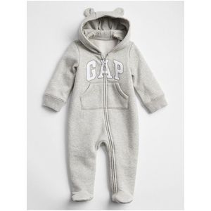 Šedý holčičí baby overal GAP Logo v-u bear obraz