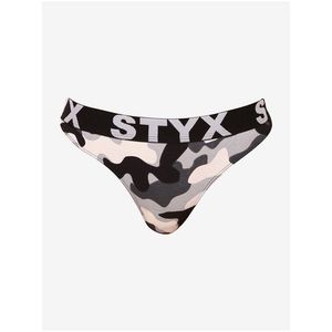 Černo-šedá dámská army tanga Styx art Maskáč obraz