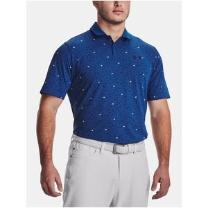 Modré pánské sportovní vzorované polo trričko Under Armour UA Iso-Chill Edge Polo obraz