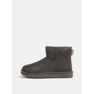 Šedé dámské zimní voděodolné semišové válenky UGG Classic Mini II obraz