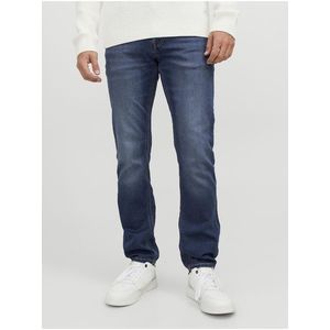 Tmavě modré pánské slim fit džíny Jack & Jones Glenn obraz