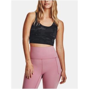 Černé sportovní crop top tílko Under Armour Meridian Fitted CropTankPrnt obraz