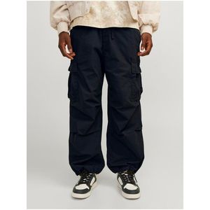 Černé pánské cargo kalhoty Jack & Jones Parachute obraz