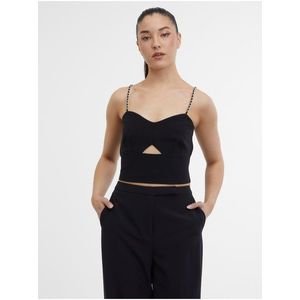 Černý dámský crop top ORSAY obraz