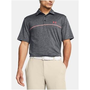 Tmavě šedé sportovní tričko Under Armour UA Playoff 3.0 Stripe Polo obraz