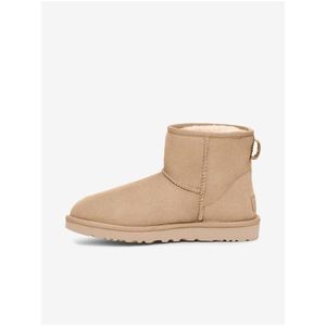 Béžové dámské semišové sněhule UGG Classic Mini II obraz