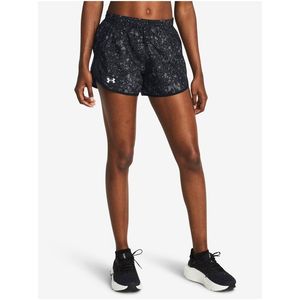 Černé dámské vzorované kraťasy Under Armour UA Fly By 3'' Printed Shorts-BLK obraz