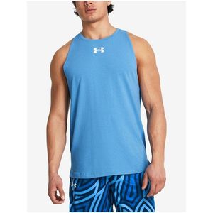 Modré pánské sportovní tílko Under Armour UA BASELINE COTTON TANK-BLU obraz