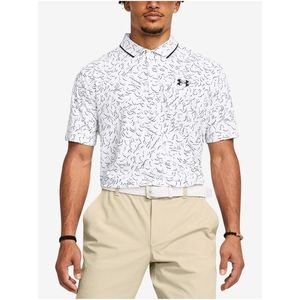 Bílé pánské vzorované sportovní polo tričko Under Armour UA Iso-Chill Verge Polo obraz