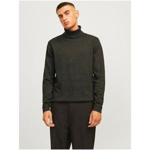 Tmavě zelený pánský rolák Jack & Jones Basic obraz