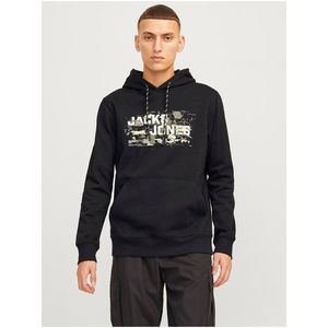 Černá pánská mikina s kapucí Jack & Jones Outdoor obraz