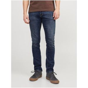 Tmavě modré pánské slim fit džíny Jack & Jones Glenn obraz