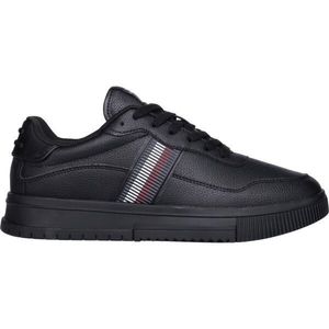 Tommy Hilfiger SUPERCUP STRIPES TUMBLED LEATHER Pánské tenisky, černá, velikost obraz