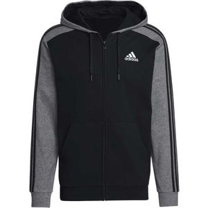 adidas MELANGE FULL-ZIP HOODIE Pánská mikina, černá, velikost obraz