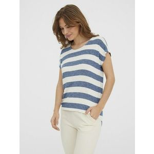 Vero Moda Wide Stripe Triko Bílá obraz