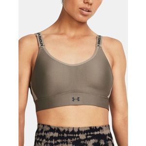 Under Armour UA Infinity Mid 2.0 Rib Sportovní podprsenka Hnědá obraz