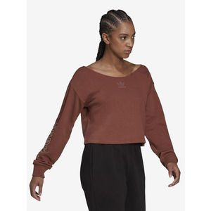 adidas Originals Slouchy Crop top Hnědá obraz