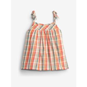 GAP Ruffle Woven Tílko dětské Červená Vícebarevná obraz