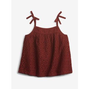 GAP Ruffle Woven Tílko dětské Červená obraz