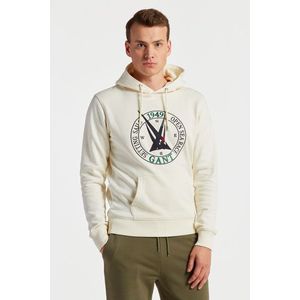 MIKINA GANT SAIL HOODIE CREAM3 obraz