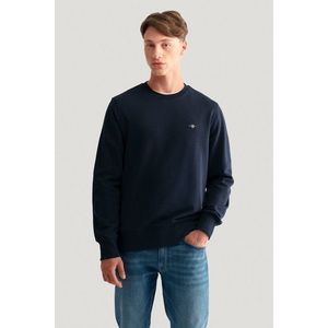 MIKINA GANT REG SHIELD C-NECK SWEAT EVENING BLUE obraz