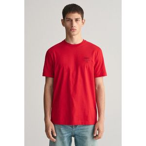 TRIČKO GANT LOGO SCRIPT SS T-SHIRT RUBY RED obraz